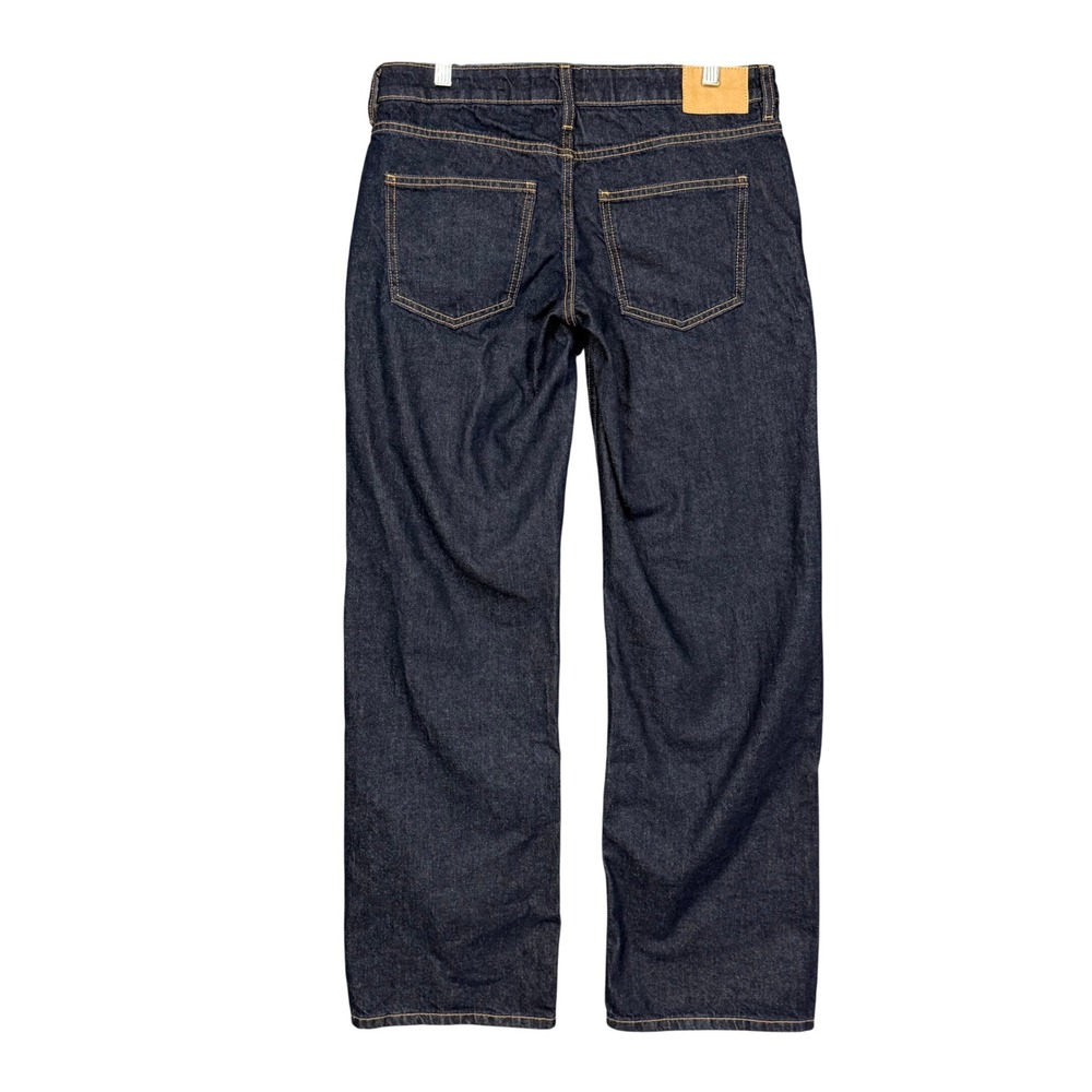 Cotton On Jeans Women 28 Blue Rigid Low Straight Denim Dark Wash 100% Cotton NWT - Picture 2 of 16
